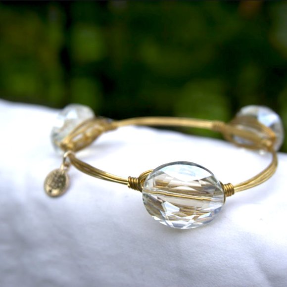 Bourbon & Bowties | Clear Crystal Chunky Bangle - Picture 3 of 8